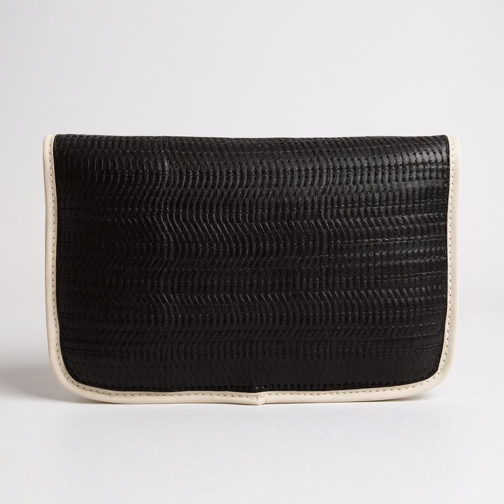 Classic Black Textured Mini Clutch